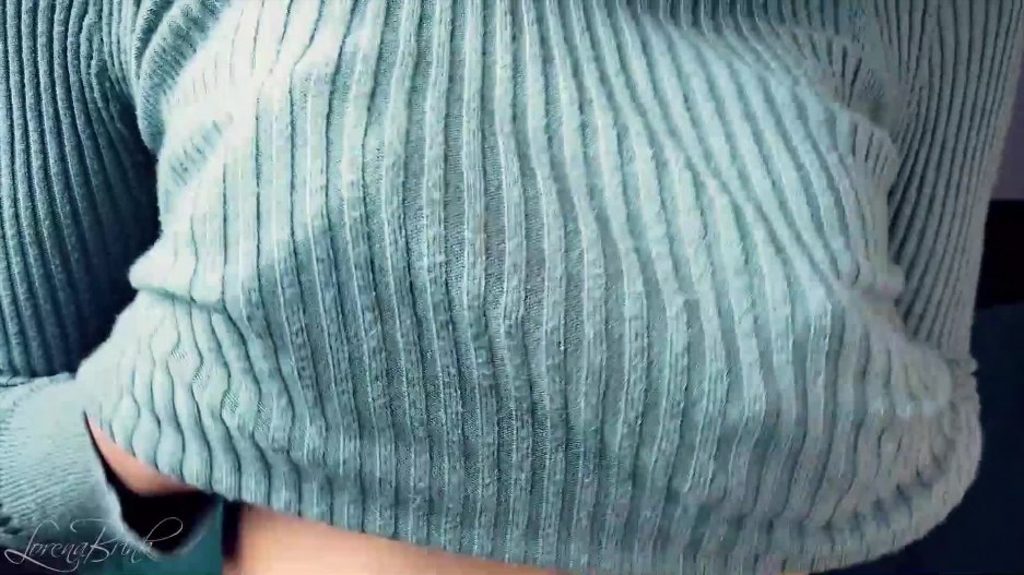 Lorena Brink - Big Tits Playing Teasing in a Tight Knitted Sweater -Handpicked Jerk-Off Instruction